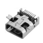 MINI USB 8P母座前貼后插